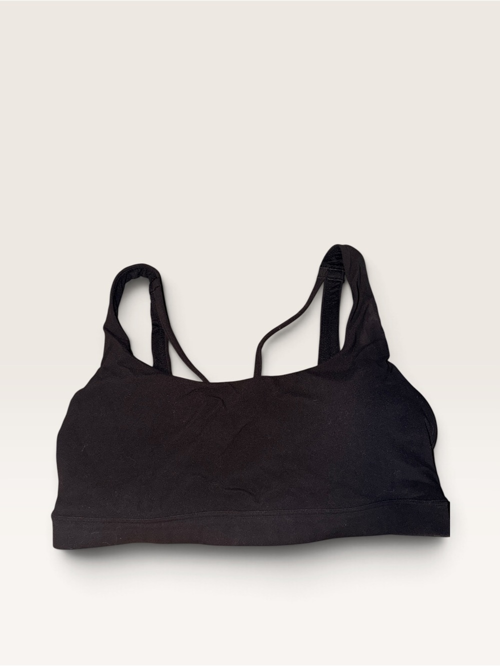 Athleta Black Double-Strap Lightweight Sports Bra